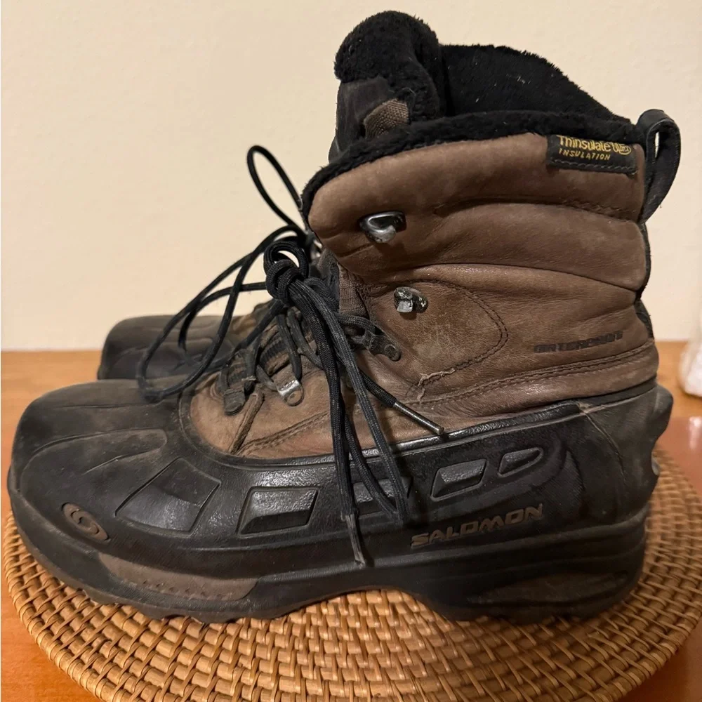 Salomon Brown and Black Winter Hiking Boots Waterproof